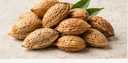 Whole bitter almonds in shell